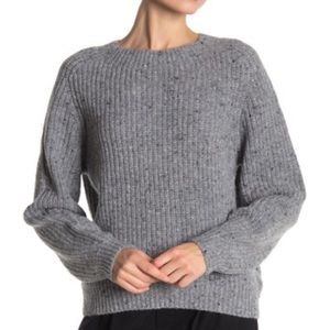 Vince Speckled Knit Wool Blend Crew Neck Sweater